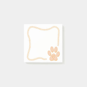 Dog Paw Herz Post-it-Hinweise Post-it Klebezettel