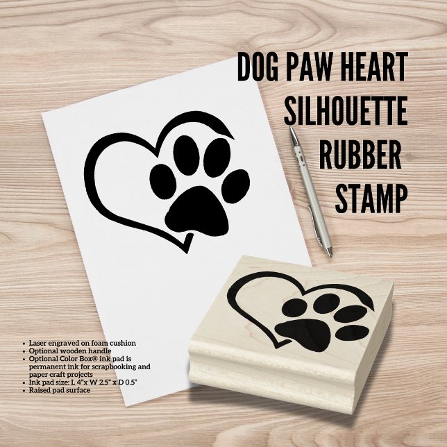 Dog Paw Herz Silhouette Gummi Briefmarke Gummistempel (Birthday Depot
Dog Paw Heart Silhouette Rubber Stamp)