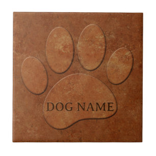 Dog Paw Imitats Terracotta Print Fliese