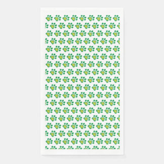 Dog Paw Kleeblatt Muster | St. Patrick's Day Serviette