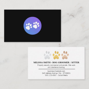 Dog Paw Logos Visitenkarte