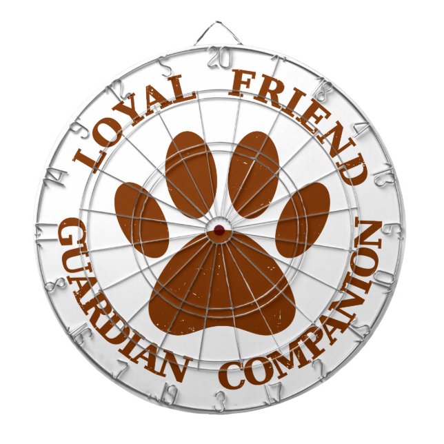 Dog Paw Loyal Friend Dartscheibe (vorne)