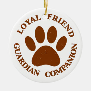 Dog Paw Loyal Friend Keramikornament