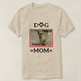 Dog Paw mit Foto-Mama für Hunde mit rotem Herzen T-Shirt