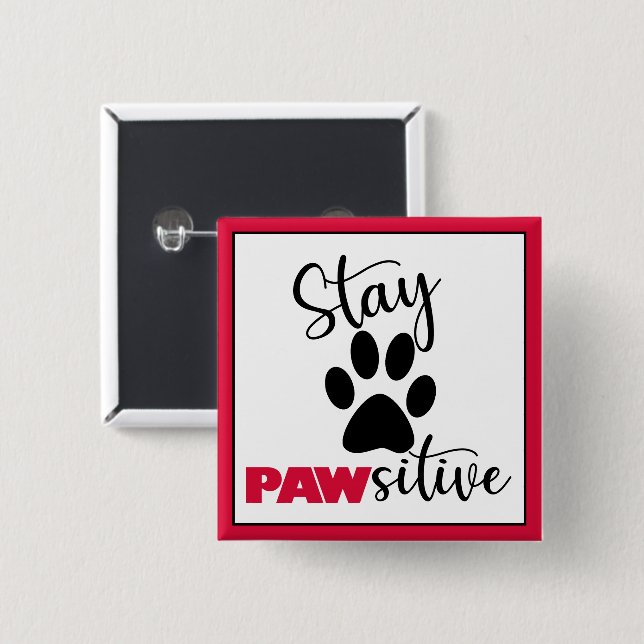 Dog Paw Motivierend Puff Button (Vorne & Hinten)