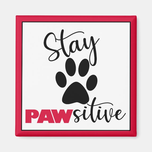 Dog Paw Motivierend Puff Magnet (Vorne)