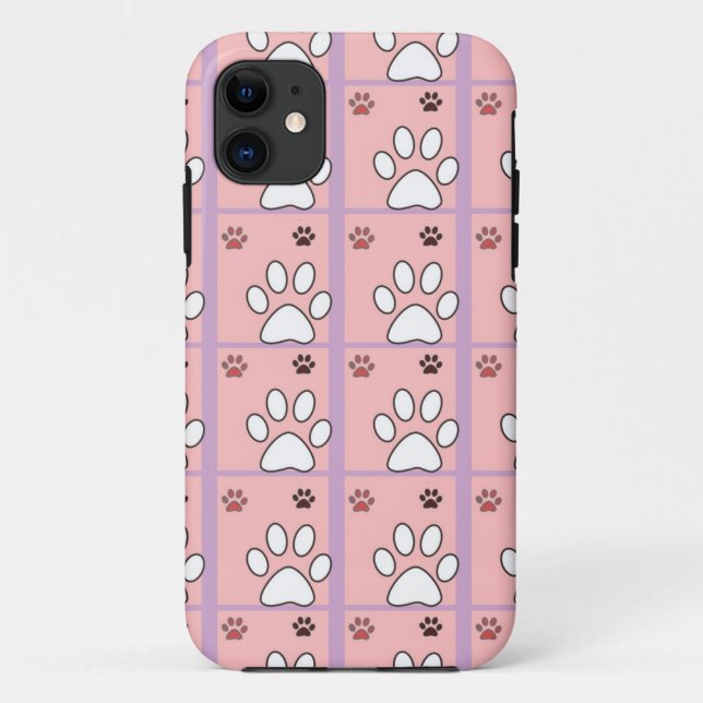 Dog Paw Muster Case-Mate iPhone Hülle (Rückseite)