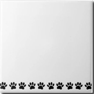 Dog Paw Muster Fliese