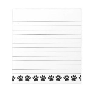 Dog Paw Muster Lined Notizblock