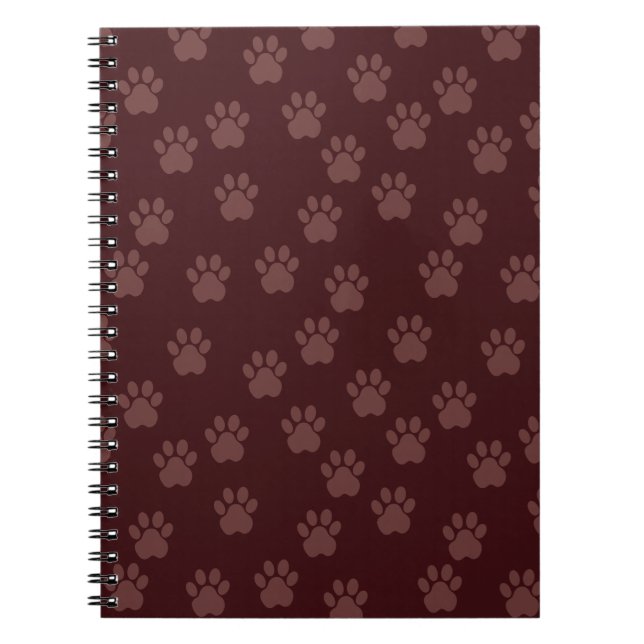 Dog Paw Muster Notebook Notizblock (Vorderseite)