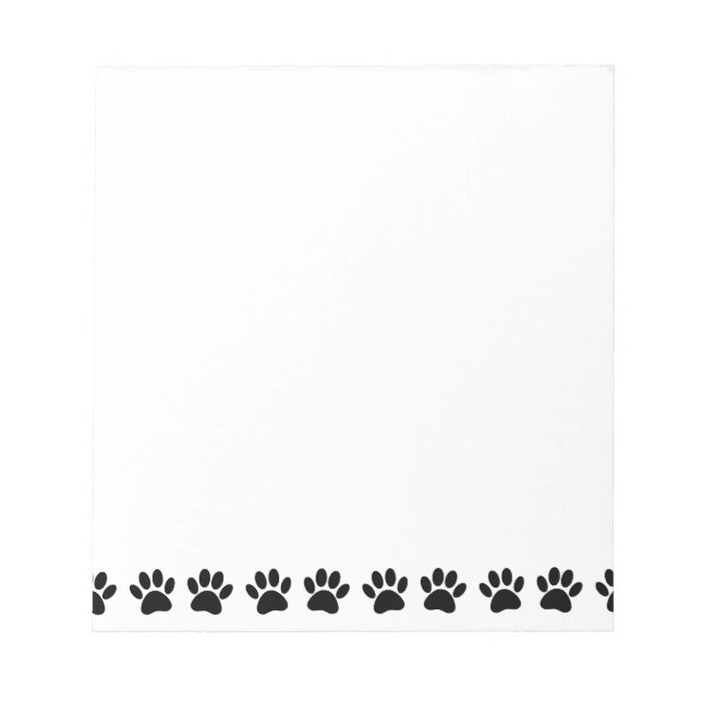Dog Paw Muster Notizblock (Vorderseite)