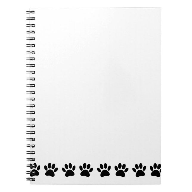 Dog Paw Muster Notizblock (Vorderseite)