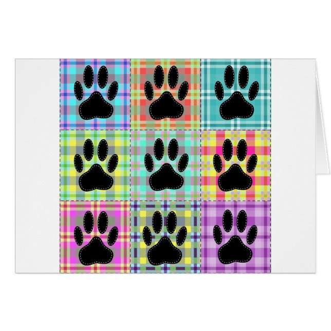 Dog Paw Muster Quilt (Vorderseite (Horizontal))