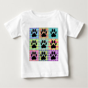 Dog Paw Muster Quilt Baby T-shirt