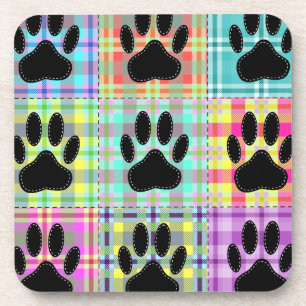Dog Paw Muster Quilt Untersetzer