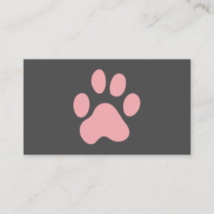 Dog Paw (pink) Visitenkarte