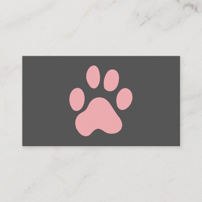 Dog Paw (pink) Visitenkarte (Vorderseite)
