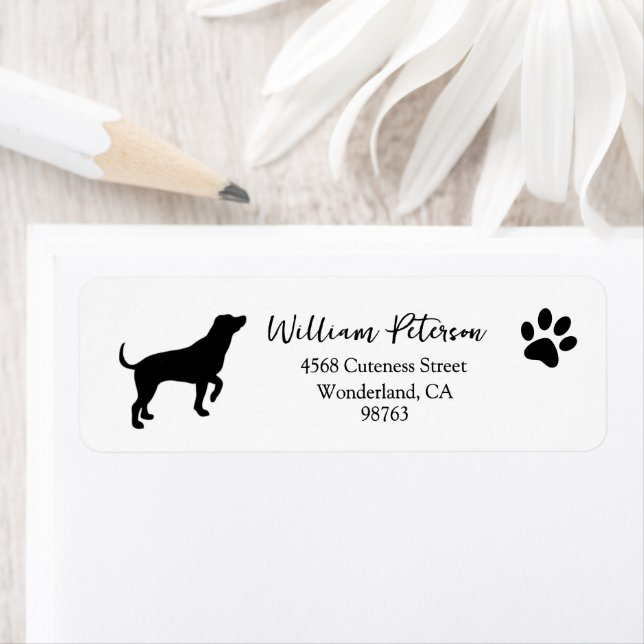 Dog Paw Print Address Labels, Return Address (Insitu)