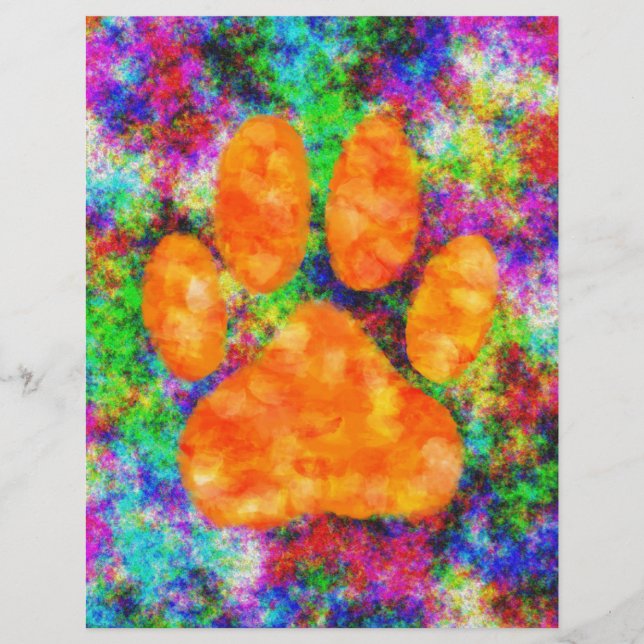 Dog Paw Print Aquarell (Vorderseite)
