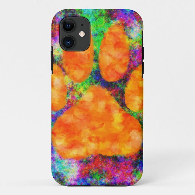 Dog Paw Print Aquarell Case-Mate iPhone Hülle (Rückseite)