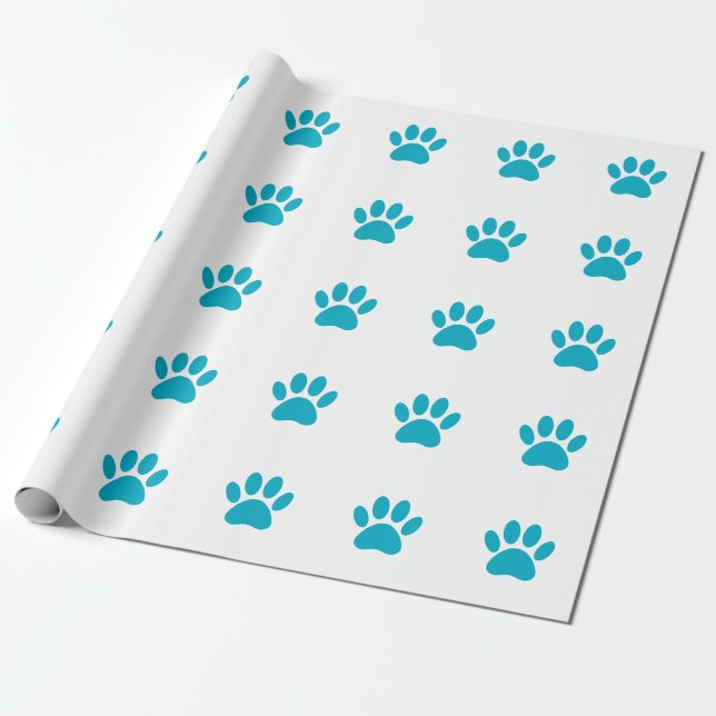 Dog Paw Print Art Geschenkpapier (Ungerollt)