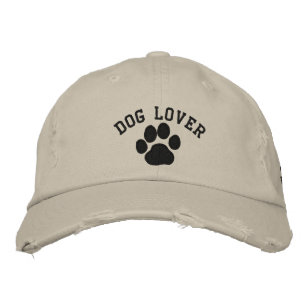 Dog Paw Print Benutzerdefinierter Text für Hunde Bestickte Kappe