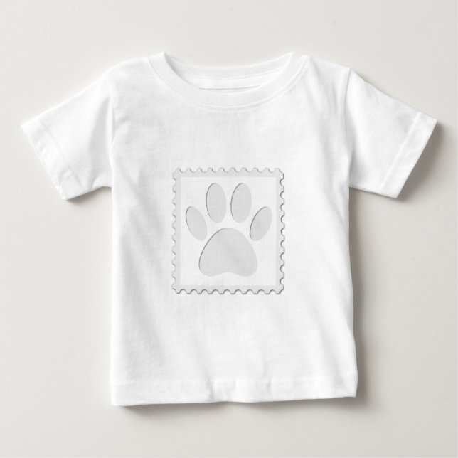 Dog Paw Print Cout Baby T-shirt (Vorderseite)
