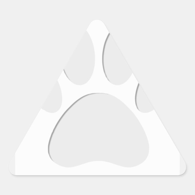 Dog Paw Print Cout Dreieckiger Aufkleber (Vorderseite)
