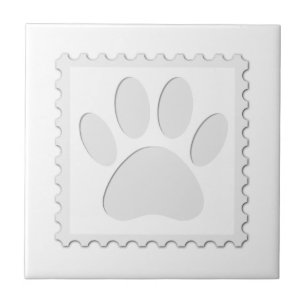 Dog Paw Print Cout Fliese