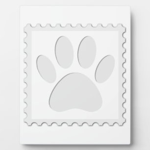 Dog Paw Print Cout Fotoplatte