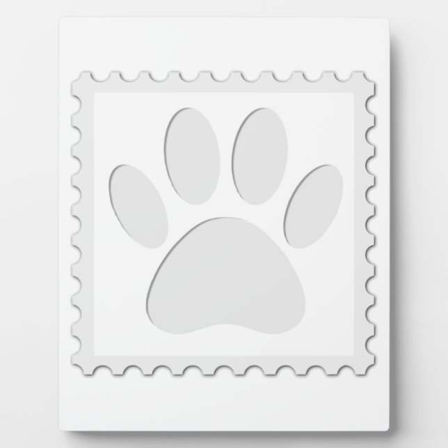 Dog Paw Print Cout Fotoplatte (Vorderseite)