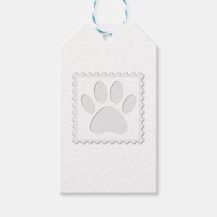 Dog Paw Print Cout Geschenkanhänger