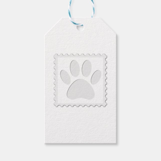 Dog Paw Print Cout Geschenkanhänger (Vorderseite)