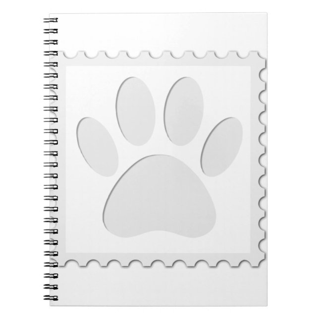 Dog Paw Print Cout Notizblock (Vorderseite)