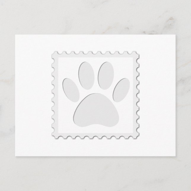 Dog Paw Print Cout Postkarte (Vorderseite)