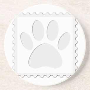 Dog Paw Print Cout Sandstein Untersetzer