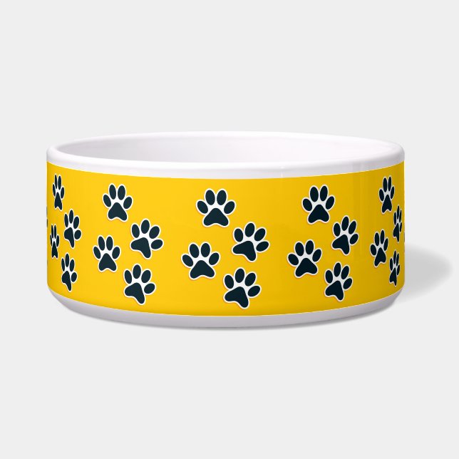 Dog Paw Print Design Große Pet Bowl Napf (Vorderseite)