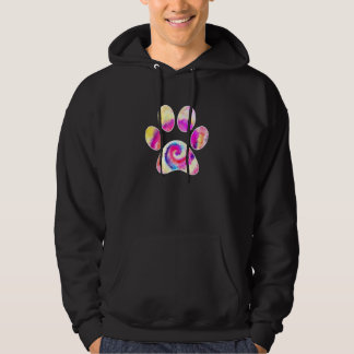 Dog Paw Print Dog Aquarell Paw Hoodie