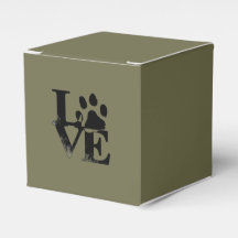 Dog Paw Print Favor Box