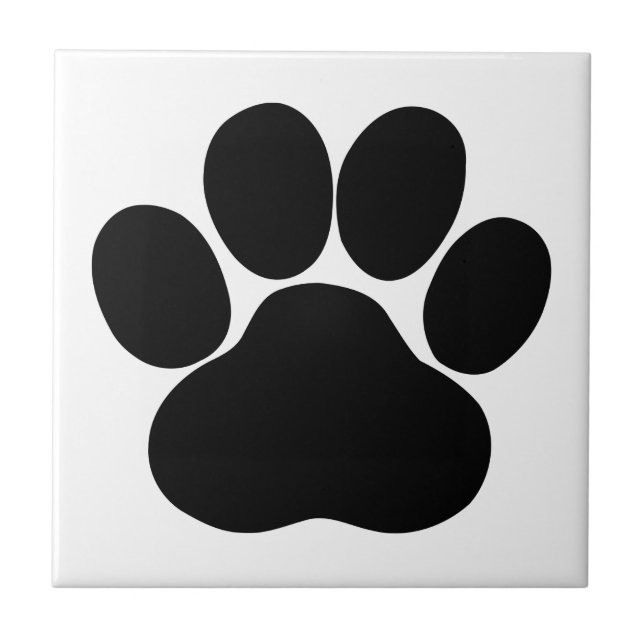 Dog Paw Print für Dog Lover Fliese (Vorderseite)