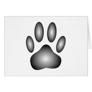 Dog Paw Print in Schwarz-Weiß-Farbe
