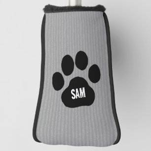 Dog Paw Print Individuelle Name Initial Golf Head Headcover