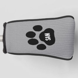 Dog Paw Print Individuelle Name Initial Golf Head  Headcover