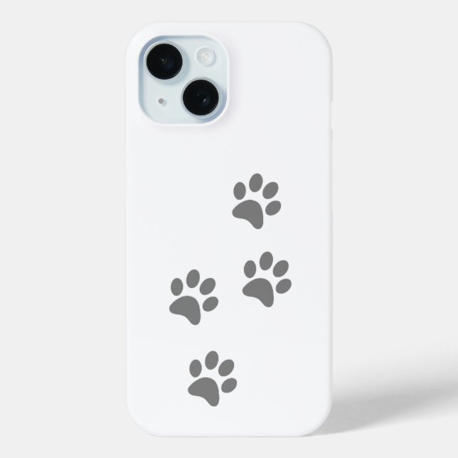 Dog Paw Print iPhone Case – Cute Animal Print  (Rückseite)