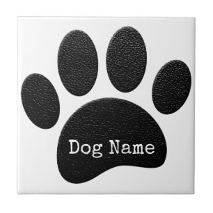 Dog Paw Print mit benutzerdefinierten Schreibmasch Fliese