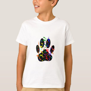 Dog Paw Print mit Confetti und Streamer T-Shirt