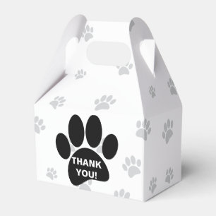 Dog Paw Print mit Dankeschön Nachricht Geschenkschachtel