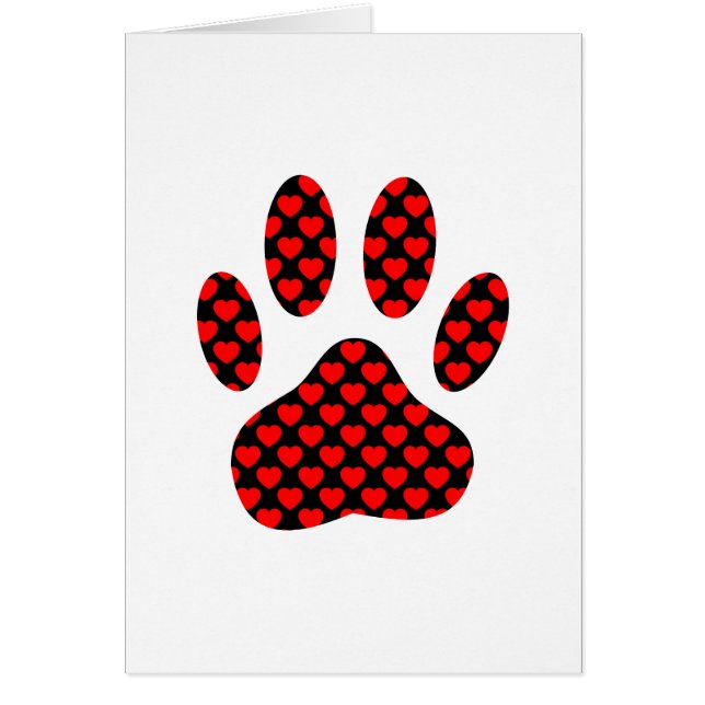 Dog Paw Print mit Herz (Vorne)