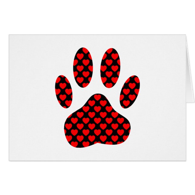 Dog Paw Print mit Herz (Vorderseite (Horizontal))