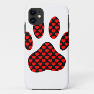 Dog Paw Print mit Herz Case-Mate iPhone Hülle